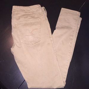 Khaki skinny jeans